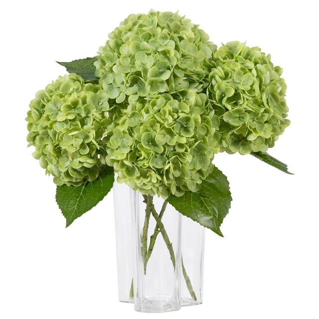 Flores artificiales DuHouse Hydrangea Real Touch de 55 cm, 3 unidades
