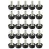 Unique Bargains 25Pcs Metal Threaded Rod Round Plastic Base Leveling Foot 6mmx21mmx15mm