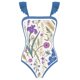 thumbnail image 1 of Traje de baño de una pieza estampado Traje de baño de dos piezas con falda de playa, 1 of 6