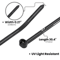 thumbnail image 3 of Cable Tie, 30-1/2 in L, 9 in Max Bundle Dia., Black, Nylon 6/6, 120 lb Strength, 50 PK, 3 of 5