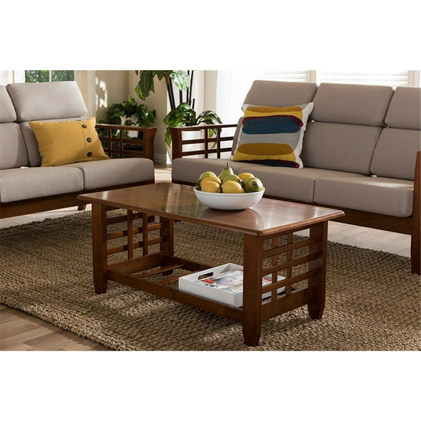 Baxton Studio Larissa Modern Classic Mission Style Living Room Occasional Coffee TableFinish