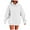 White, variant on XINXIAOO Womens Hoodies Long Sleeve Women's Hoodies Pullover Baggy Hoodies Silver Crewneck Sweatshirt Women's Fall Clothes Women's Fashion Hoodies & Sweatshirts