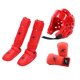 thumbnail image 3 of Equipo de Entrenamiento de Karate, Conjunto de Guantes, Equipo de Entrenamiento, Casco de Boxeo con Espinilleras para MMA Sanda Taekwondo Karate rojo m, 3 of 8