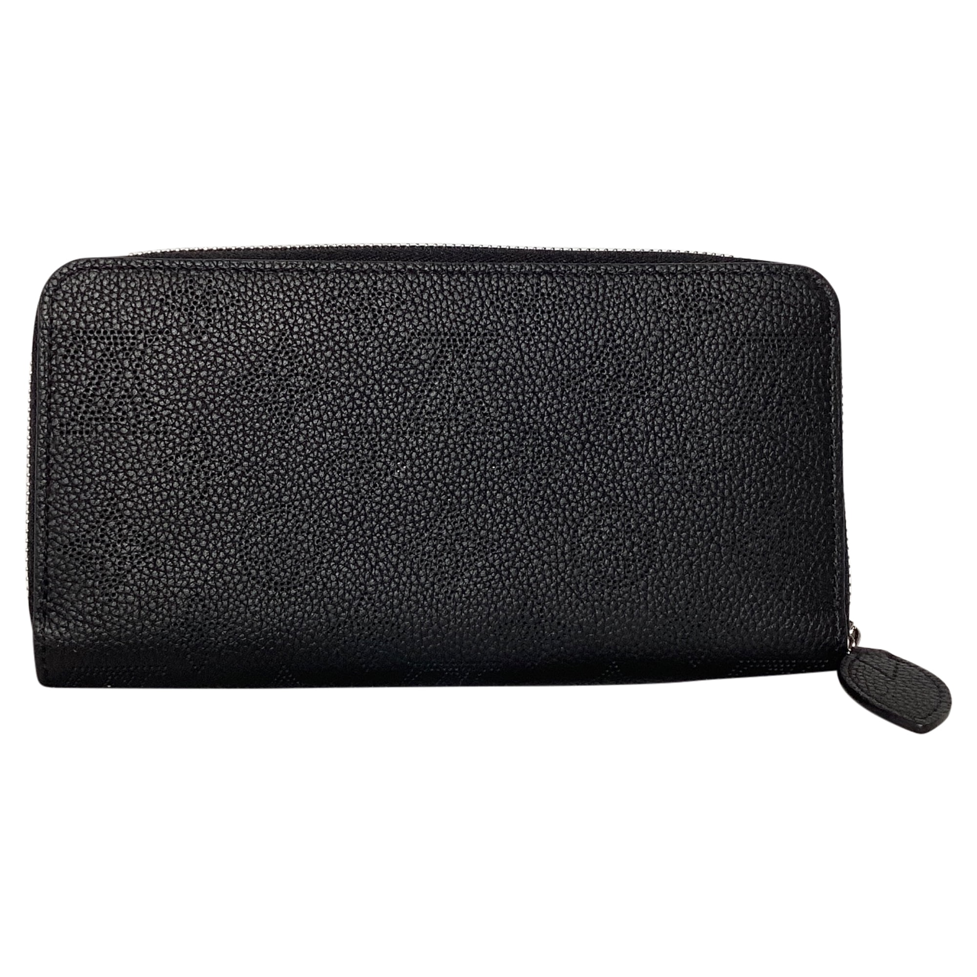 Pre-Owned Louis Vuitton Zippy Perforated Long Wallet in Black Leather