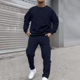 thumbnail image 2 of TIANZEN Men's Casual Solid Color Suit Set Comfortable Slim Fit And Pants Outfit For Business Wedding Party Formal Occasions Star Suit Suites for Boys, 2 of 7