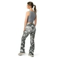 thumbnail image 3 of Geometric Flare Leggings, Abstract Print Flare Leggings, Dark Color Flare Leggings 7, 3 of 11