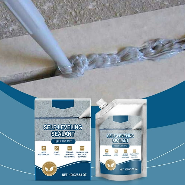 Fiudx Sellador Autonivelante, Adhesivo Resistente Al Agua para Juntas, de Secado Rápido y Resistente a Grietas, Inodoro y de Fácil Aplicación, para Uso En Interiores y Exteriores, para Proyectos de R