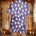 thumbnail image 6 of Women'S Pajama Sets Halloween 2 Piece Women Silk Pajamas Set Halloween Printed Button Down Shorts Pajama Set For Women Loungewear Sets Woman Pajama Pants Women Set, 6 of 7