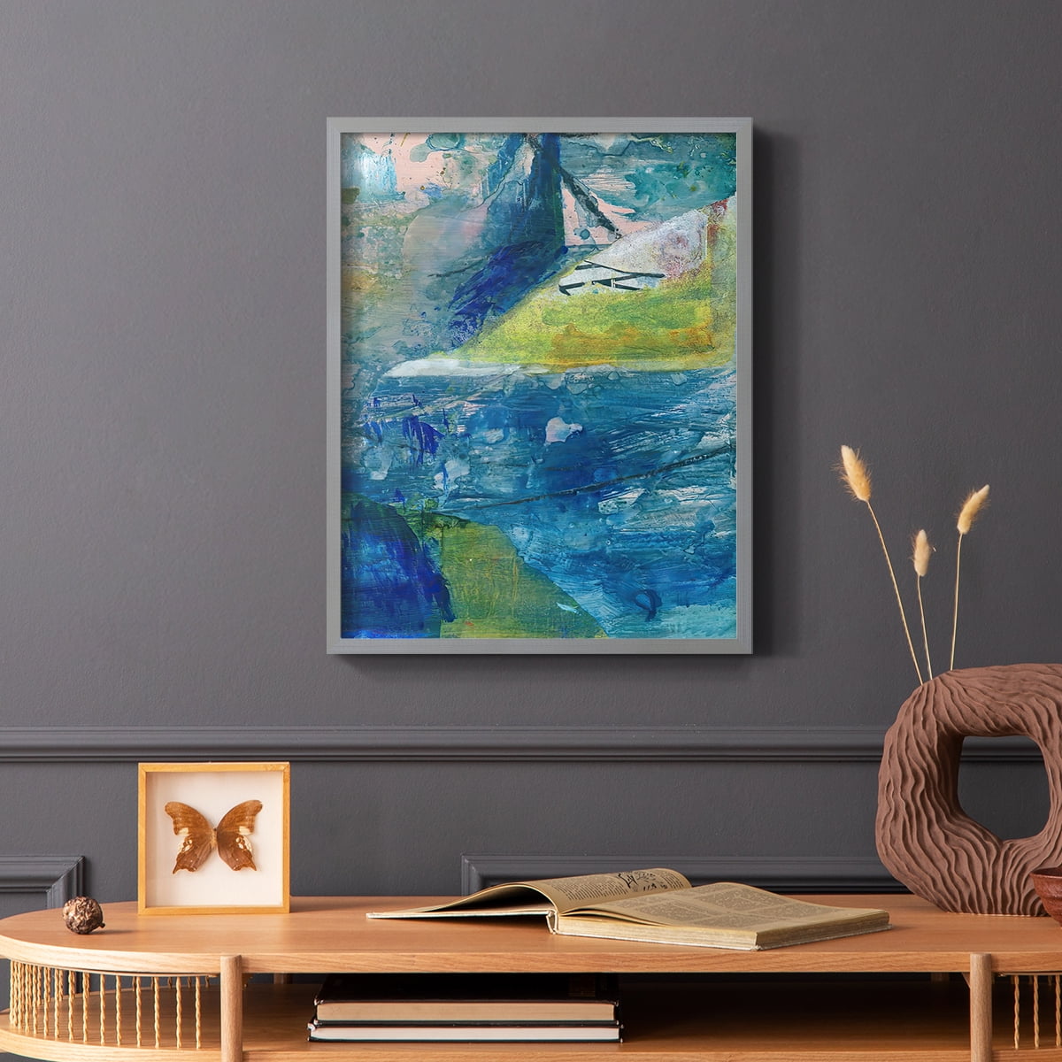 Spring Winds VI in Gray Solid Wood 8 x 10 Framed Print