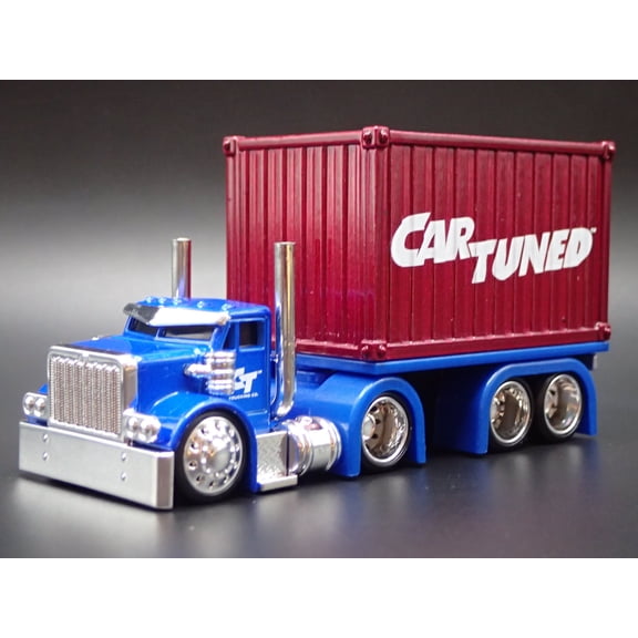 Open Box CAR TUNED SNEAKY PETE CONTAINER RIG 1:64 SCALE DIORAMA DIECAST MODEL CAR