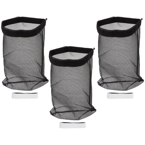 LOLIPPYY 3-Pack Black Nylon Outdoor Dryer Vent Cover Bags, Flexible Lint Filter Ventilation Attachment