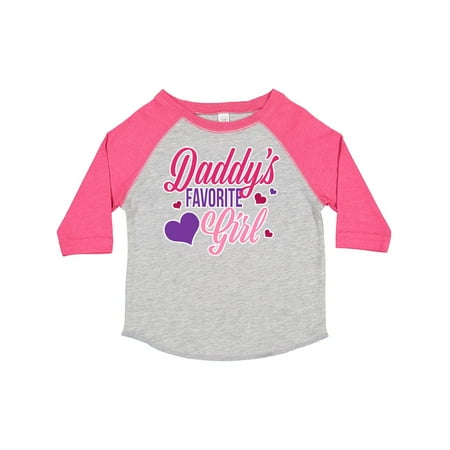 

Inktastic Daddys Favorite Girl with Hearts Gift Toddler Toddler Girl T-Shirt
