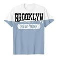 thumbnail image 4 of Brooklyn New York Letter Graphic Tees for Men 2026 Summer Casual Short Sleeve Crewneck Color Block T Shirts, 4 of 5