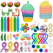 Nokiwiqis Sensory Fidget Toys Set, 50Pcs Colorful Anxiety Stress Relief Toys