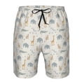 thumbnail image 3 of Balery African Animals Traje de Baño Estilo Hawaiano para Hombre, Shorts de Secado Rápido con Bolsillos-3X-Large, 3 of 6