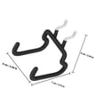 thumbnail image 2 of TABLZONE 4Pcs Pegboard Tool Hooks Black Steel Pegboard Organizer for Garage Tool Display, 2 of 8