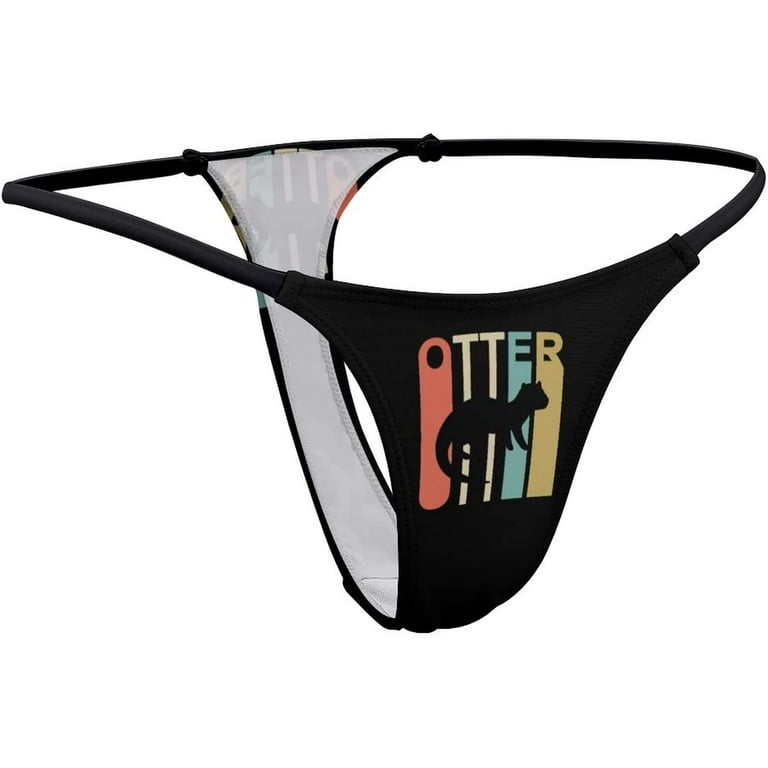 Otter Women's G-String Thongs Low Rise Hipster Underwear Stretch T