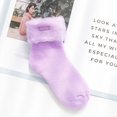 thumbnail image 4 of Fgnfyis Women Solid Thickened Velvet Warm Socks Sleep Socks Extra Thick Snow Socks Cozy Fuzzy Floor Socks for Indoor Purple One Size, 4 of 4