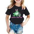 thumbnail image 1 of MEZZALL T-Shirt Décontracté à Lettres pour Filles, Col Rond, Manches Courtes, 3-4 Ans, 1 of 3