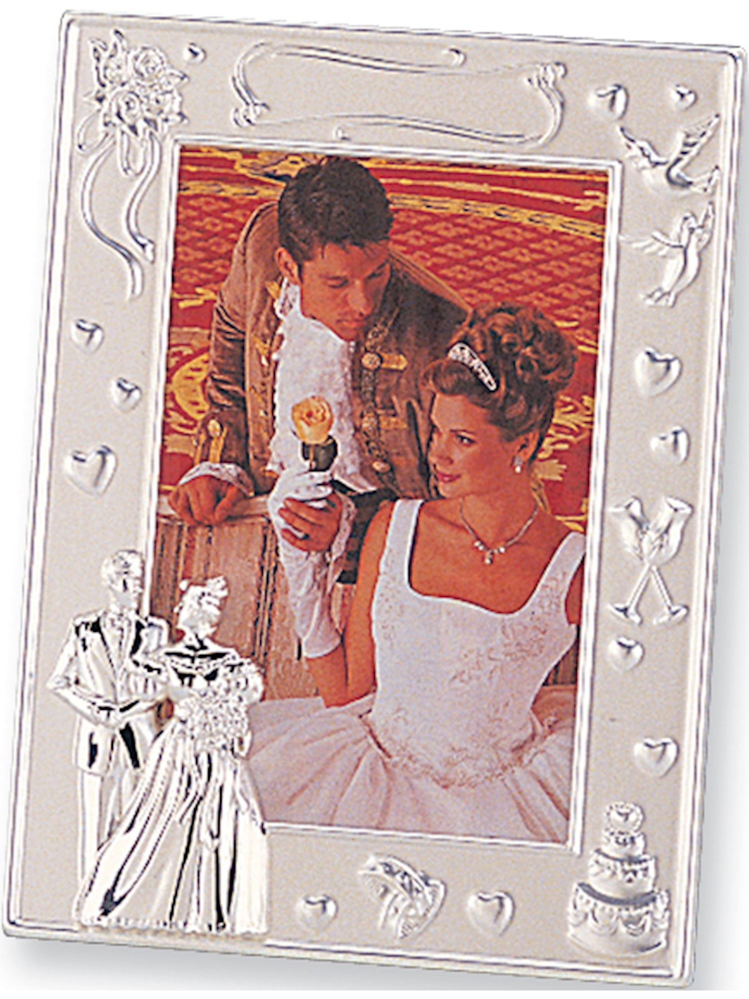 SilverPlated 4X6 Wedding Photo Frame Designer Jewelry by