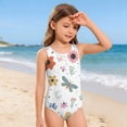 thumbnail image 2 of Grblisyd Girls Swimsuits Size 10-12 Cute Cartoon Raceback One Piece Swimwear Crew Neck Beach Bathing Suit, 2 of 6