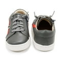 thumbnail image 6 of Old Soles Girls Bolty Runner Shoes, Grey \ Bright Red,25 EU (9 US) M US, 6 of 7