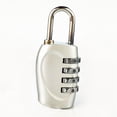 thumbnail image 2 of 4 Digits Combination Lock Outdoor Security Padlock Zinc Alloy for Luggage Backpacks Suitcases Drawers LockersSilver, 2 of 4