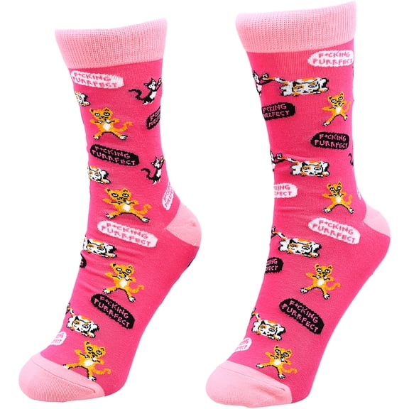 Pavilion Gift Company - Crazy Cat Lady - S/M Unisex Cotton Blend Sock