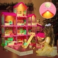 thumbnail image 2 of Doll House beefunni Dream 4 Stories 11 habitaciones con 2 muñecas y muebles, 2 of 7