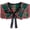 Green, variant on Slccxzc Vintage Plaid Shawl False Collar Detachable Mini Cape Fake Collar with Lace Up for Women
