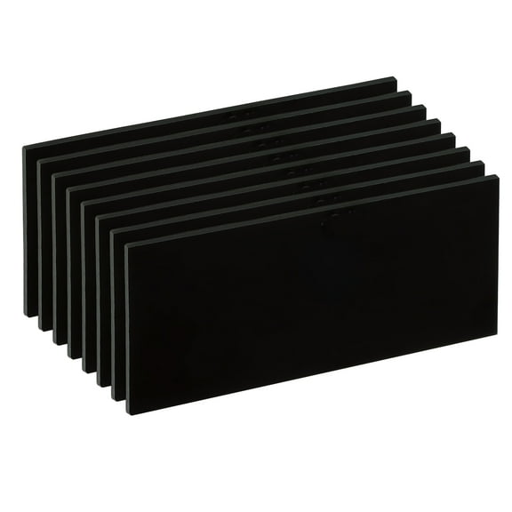 Uxcell Welding Len Shade 8 Glass 4-1/4"x 10" Hardened Glass Black Darkening Filter Plates Covers, 8 Pack