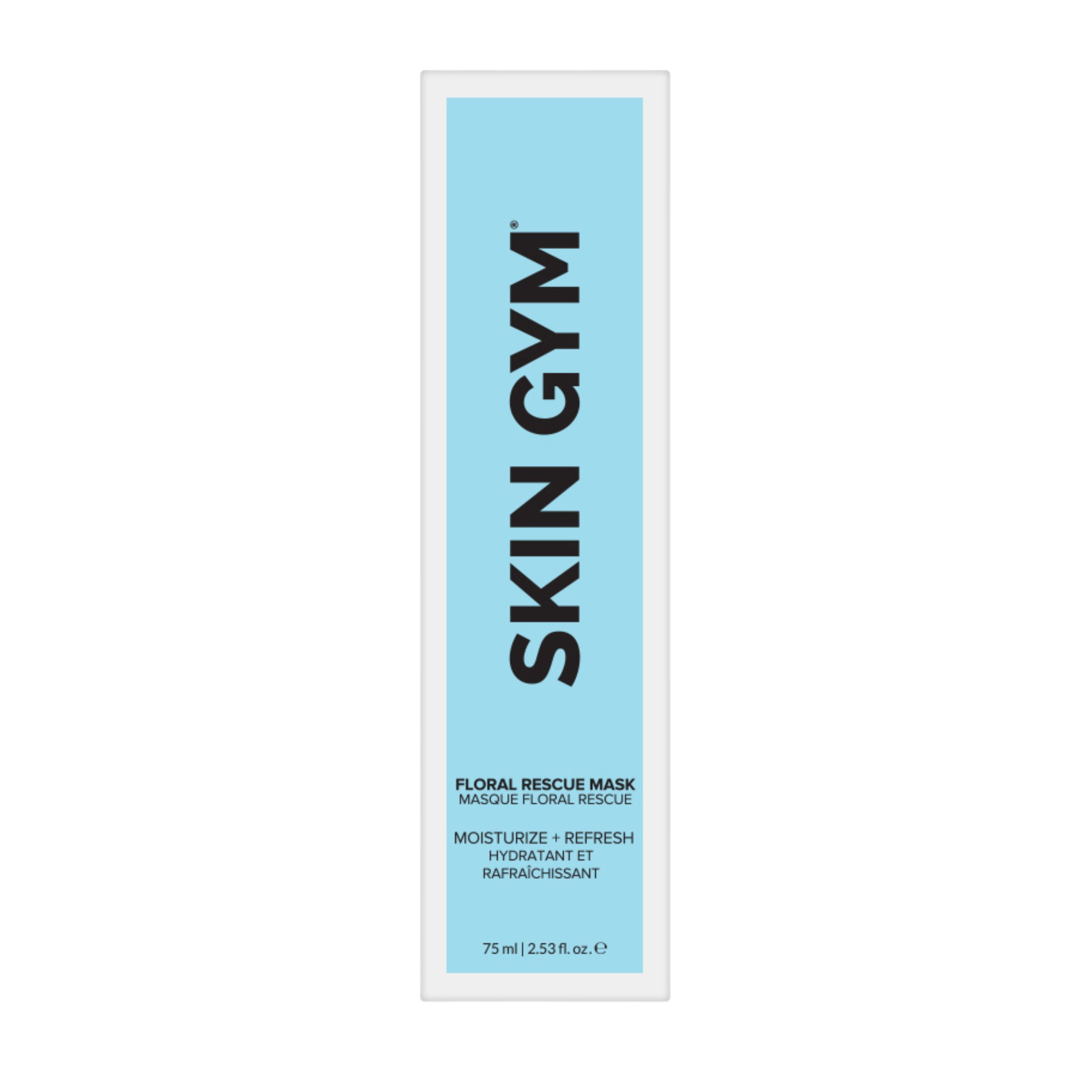 Skin Gym Floral Rescue Mask Moisturizing Facial Mask Skin Care for Dull, Tired Skin with Peony Root Extract, Squalane and Cherry Blossom 75ML