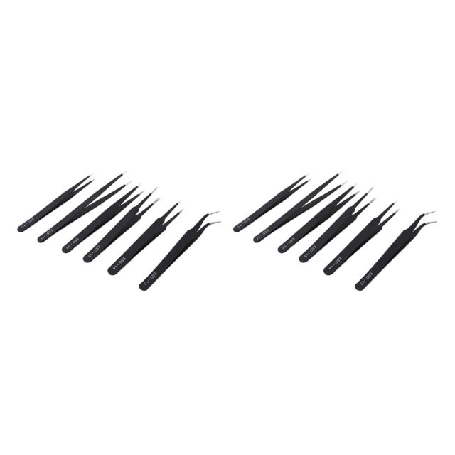 QualitChoice 6 Pieces Anti-static Tweezers Nipper Remover DIY Jewelry Sewing Crafting Scrapbooking Repair Maintenance Tools 1 2Set