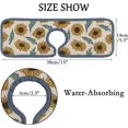 thumbnail image 4 of 3Pcs SKYSONIC Faucet Absorbent MatPattern with Sunflowers Leaves Washable Counter Drying Pads Behind Faucet, 4 of 7
