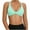 Mint Green, variant on JIUKE Deep V Neck Sport Bras for Women Cirsscross Back Yoga Bras Low Support Wireless Workout Bras Size L