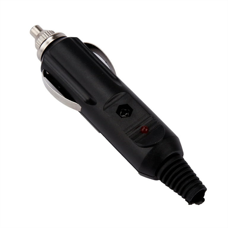 RuiJiao Universal Motorcycle Truck Car Cigarette Lighter, Power Plug Cable  Adapter Male Lighter, 12v Male Car Lighter Socket Plug Connector 5A with  LED