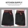 thumbnail image 2 of GETAJGHSD 1Pc Simple Black Cooking Apron Half-Length Home Apron Breathable Polyester Material, 2 of 6