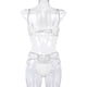 thumbnail image 2 of Conjunto de ropa interior de sujetador erótico tanga encaje hueco mujer lencería sexy, S, blanco Advancent XX000112-03, 2 of 7