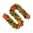 thumbnail image 3 of Yuarrent Plástico 2.7 m Navidad Ratán Árbol de Navidad portátil Guirnalda artificial Ventana Centro comercial de vacaciones con luz LED Kits de decoración para fiestas Rojo, 3 of 6