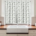 thumbnail image 2 of Ambesonne Floral Kitchen Curtains, Anemone Flower Paintings, 55"x39", White Multicolor, 2 of 3