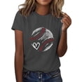 thumbnail image 2 of Séductiva T-Shirt à Manches Courtes pour Femmes en Solde Liquidation 2025 Mode Décontractée Imprimé Baseball T-Shirt à Manches Courtes, 2 of 5