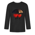 thumbnail image 2 of Men Valentine's Day Print Round Neck Casual Fashion Short Sleeve Round-Neck Blouses Shirts Black M, 2 of 4
