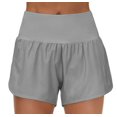 thumbnail image 4 of 4" Low Rise Athletic Track Shorts for Women with Liner Quick Dry Running Gym Shorts Zipper Pocket Workout Flowy, 4 of 5