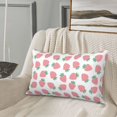 thumbnail image 5 of Fuzoiu Strawberry Print Fuzzy Pillowcases, Super Soft Pillow Case Cover with Zipper for Bedroom, Sofa, Couch,Cozy Pillow Shams for All Seasons-20"x30", 5 of 6