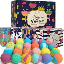 Bath Bombs for Women Relaxing - 24 Natural and Organic Bath Bombs with Essential Oils & Moisturizing Shea Butter, Bathbombs for Girls, Selfcare Gifts for Mom, Women, Wife, Girlfriend