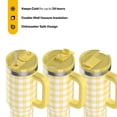 thumbnail image 3 of RTIC 40 oz Tumbler, Ceramic Lined, Leak-Resistant Straw Lid, Road Trip, Sunlight Gingham, 3 of 9