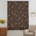 thumbnail image 3 of Brown Floral Sheer Curtains 96 Inches Long, Vintage Spring Botanical Flowers Light Filering Curtains, Privacy Drapes Simi Floor to Veiling Curtain for Living Room Bedroom Large Window Treatment, 3 of 9