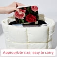 thumbnail image 6 of Rose Velvet Necklace Holder: Portable Travel Organizer Box with Removable Compartment - Great Gift for Any Occasion, 6 of 7