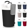thumbnail image 1 of LilyFantasy Cesta para la colada de 90 L, cesta plegable para la colada con asas acolchadas, bolsa impermeable para la colada, cesta alta para ropa, cestas plegables para la colada para un fácil almac, 1 of 5