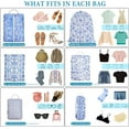 thumbnail image 2 of Compression Packing Cubes for Suitcases, 8 Set Travel Luggage Organizer Bags, Lightweight Waterproof Smell Proof Blue Pottery & Paisley Packing Cubes as Travel Accessories for Women, 2 of 6